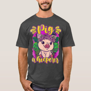 T-shirt Cochon Whisperer Cute Farmer Kawaii Animal Farming