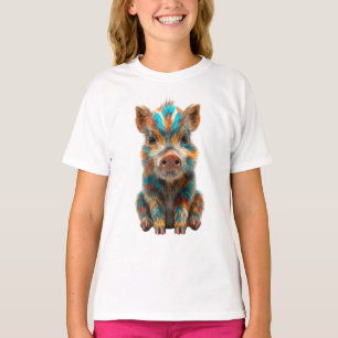 T-shirt Cochons de lait sangliers colorés