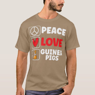 T-shirt Cochons d'Inde Cute Peace Love