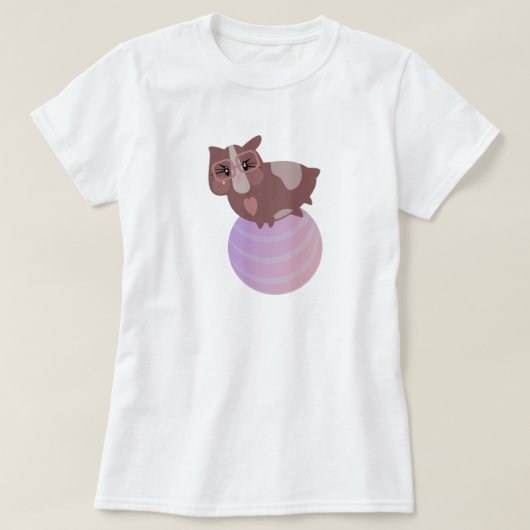 T-shirt Cochons d'Inde mignons en exercice (Design devant)
