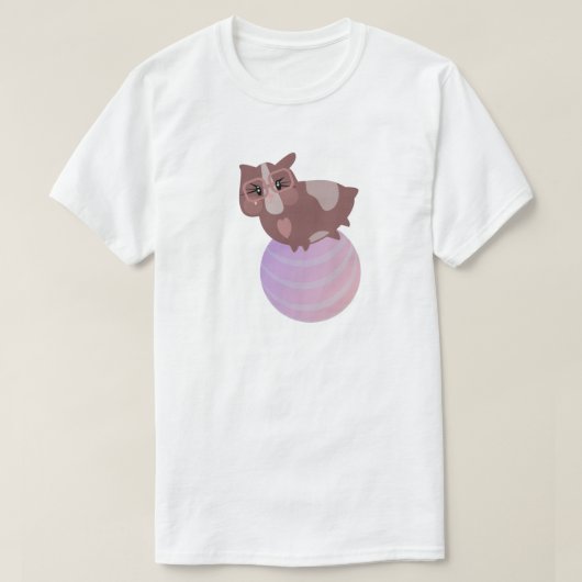 T-shirt Cochons d'Inde mignons en train de faire de l'exer (Design devant)