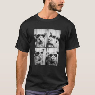 T-shirt Cochons Drôles Avec Des Lunettes De Soleil Animaux
