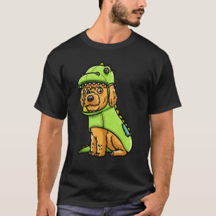 T-shirt Cockapo Porte-Chien En Costume Dinosaure