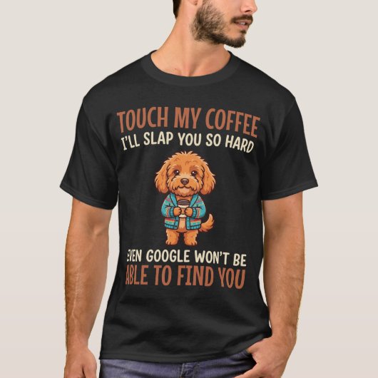 T-shirt Cockapoo Amoureux de Café Drôle (Devant)