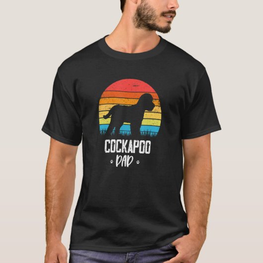 T-shirt Cockapoo Dad Retro Vintage (Devant)
