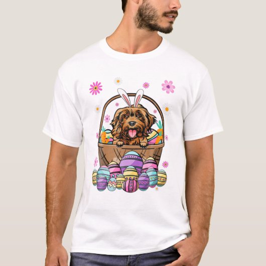 T-shirt Cockapoo Dog Happy Easter Day (Devant)