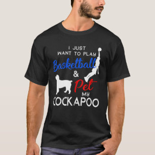 T-shirt Cockapoo Funny Basketball Chien propriétaire Lover