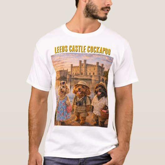 T-shirt Cockapoo Leeds Castle T Shirt Gift (Devant)
