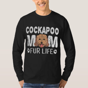 T-shirt Cockapoo Maman Fourrure Vie Chien Pun Mère Fête Mi