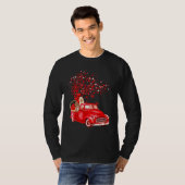 T-shirt Cockapoo Riding Camion Rouge Saint-Valentin Papill (Devant entier)