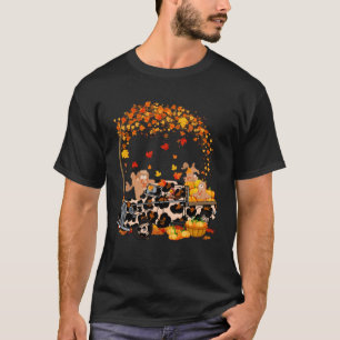 T-shirt Cockapoo Riding Leopard Truck Citrouille Thanksgiv