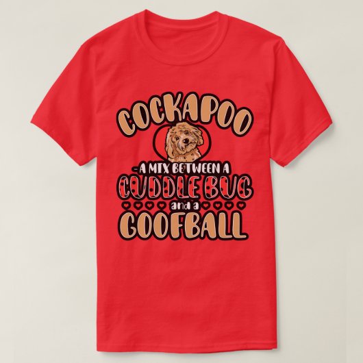 T-shirt Cockapoo Un Mélange Entre Un Bouchon De Cuddle Et (Design devant)