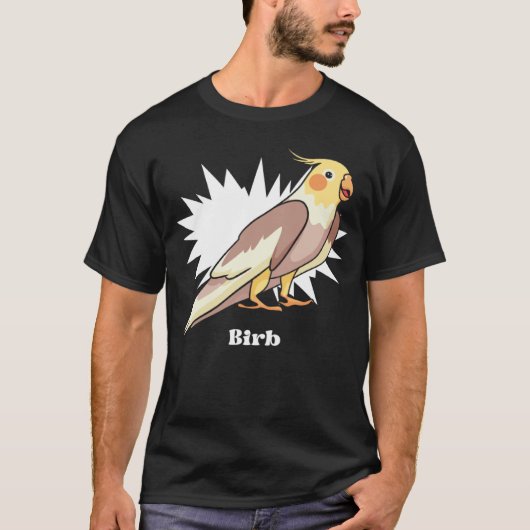 T-shirt Cockatiel Birb Meme Oiseau jaune mignon pour perro (Devant)