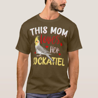 T-shirt Cockatiel Cockatoo Lutino Parrot Quarrio Mères