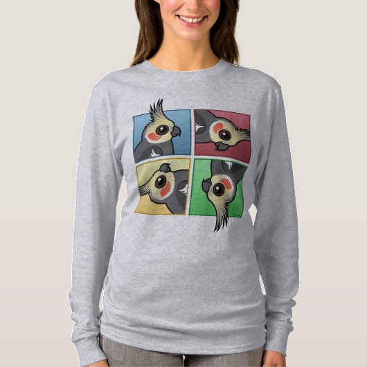 T-shirt Cockatiel de quatre couleurs (Devant)