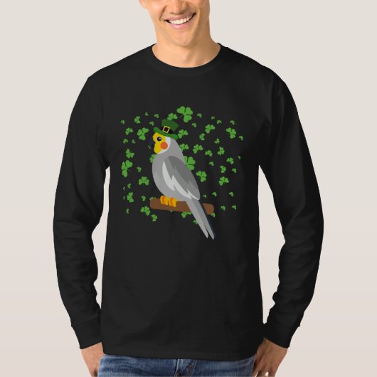 T-shirt Cockatiel Leprechaun Shamrock St Patricks Day (Devant)