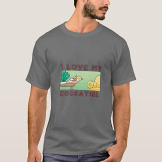 T-shirt Cockatiel Oiseau Amour Design Pour Propriétaire Co