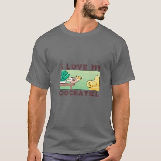 T-shirt Cockatiel Oiseau Amour Design Pour Propriétaire Co (Devant)