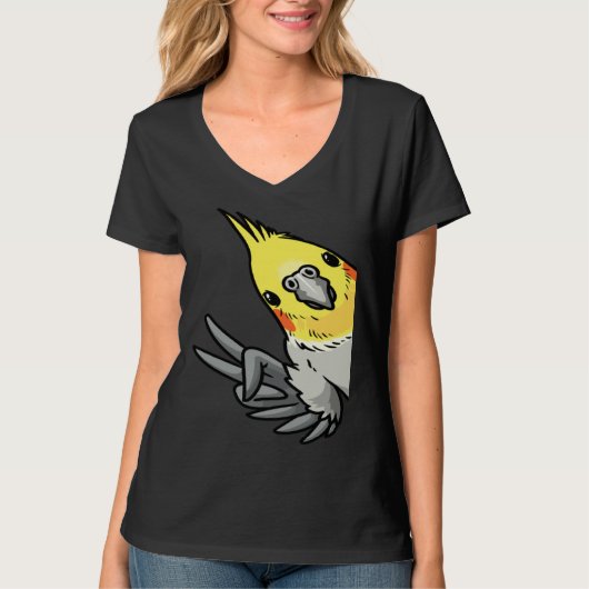 T-shirt Cockatiel Parrot From Side (Devant)
