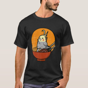 T-shirt Cockatiel Ramen Amusant Lutino Cockatoo Parrot Bir