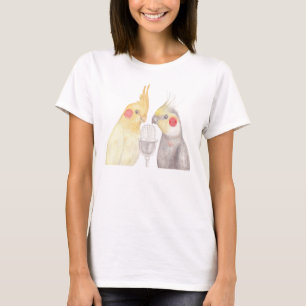 T-shirt Cockatiels de cadeau d'amant de Cockatiel de