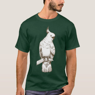 T-shirt Cockatoo Beau perroquet blanc