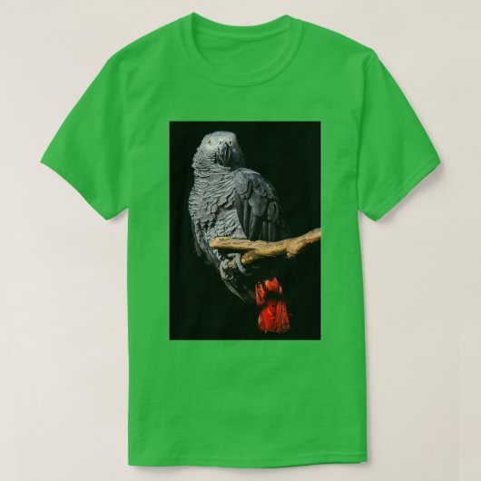 T-shirt Cockatoo noir à queue rouge (Design devant)