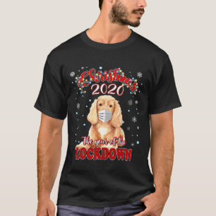 T-shirt Cocker d'or de Noël Espaniel Chien Quarantaine 20