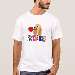 T-shirt Cocker drôle avec la palette de Pickleball