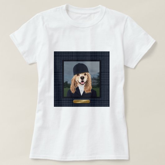 T-shirt Cocker équestre Spaniel Chien Tee - Amelia (Design devant)