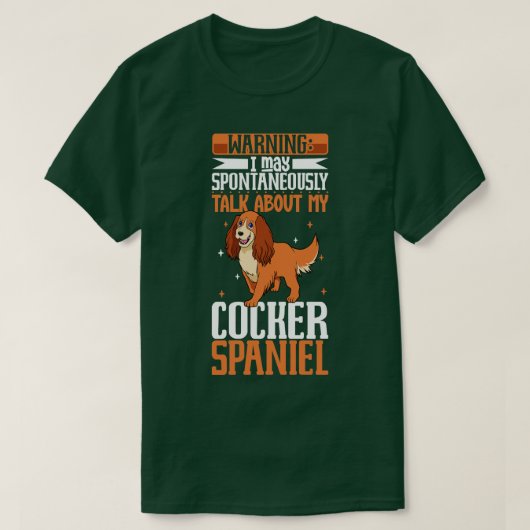 T-shirt Cocker Spaniel amant (Design devant)