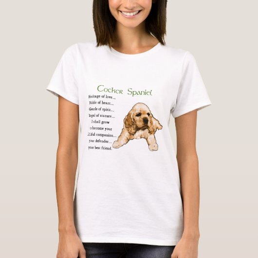 T-shirt Cocker Spaniel Amateurs Cadeaux (Devant)