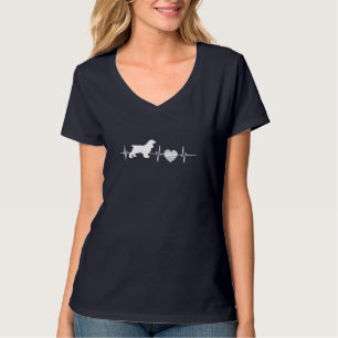 T-shirt Cocker Spaniel Amoureux des chiens Heartbeat