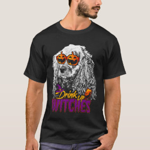 T-shirt Cocker Spaniel Boire Des Sorcières Drôle Halloween