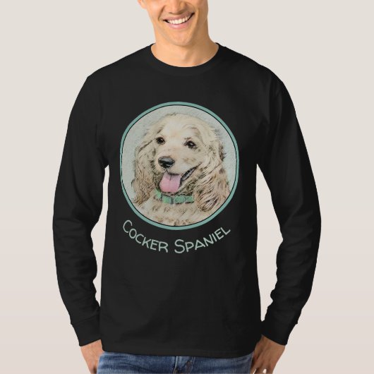 T-shirt Cocker Spaniel Buff Peinture - Art Chien original (Devant)