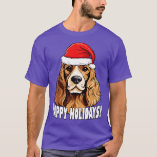 T-shirt Cocker Spaniel cadeau de Noël Yappy Holidays Père