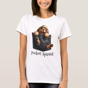 T-shirt Cocker Spaniel Chien Dans Une Poche