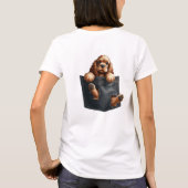 T-shirt Cocker Spaniel Chien Dans Une Poche (Dos)
