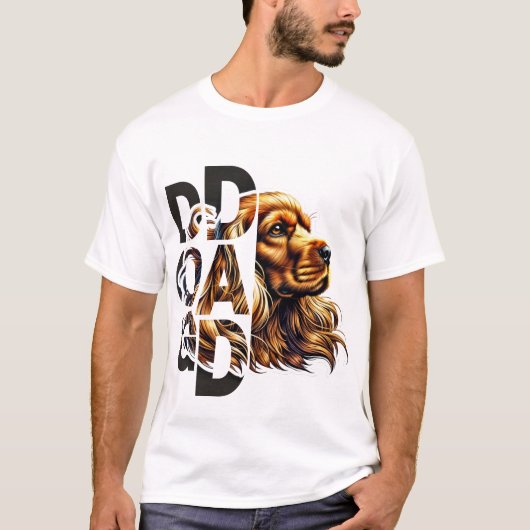 T-shirt Cocker Spaniel Chien Papa - Elégant & Loyal Compag (Devant)