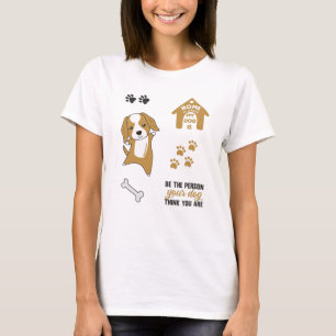 T-shirt Cocker Spaniel Chien Puppy Paws mignonette Stick P