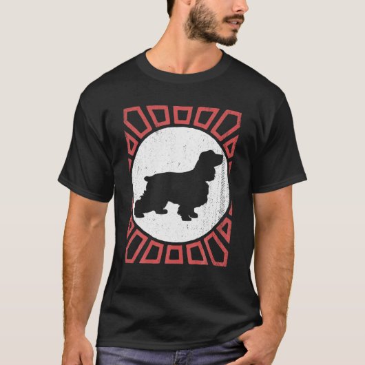 T-shirt Cocker Spaniel Chien Retro Vintage (Devant)