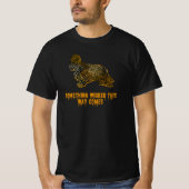 T-shirt Cocker Spaniel Chien Silhouette Amusant Orange Hal (Devant)