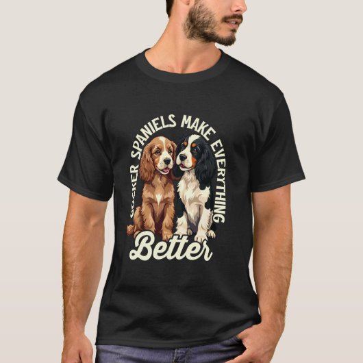 T-shirt Cocker Spaniel Cocker Spaniel Anglais Amoureux de (Devant)