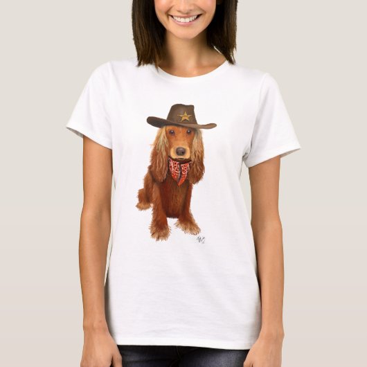 T-shirt Cocker Spaniel Cowboy 2 (Devant)
