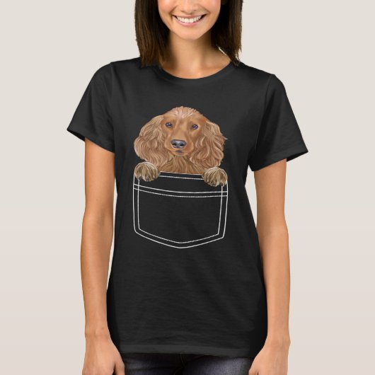 T-shirt Cocker Spaniel Dog In Pocket Dog (Devant)