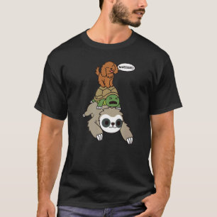 T-shirt Cocker Spaniel équitation Sloth Tortoise Chien