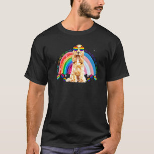 T-shirt Cocker Spaniel Gay pride Lgbt Rainbow Drapeau Sung
