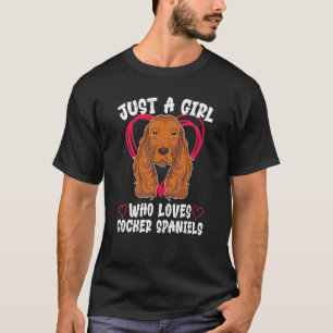 T-shirt Cocker Spaniel Girls Chien Propriétaire Mignonne A
