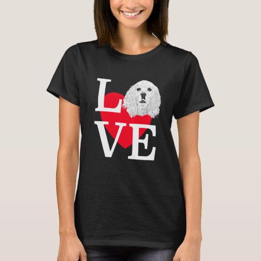 T-shirt Cocker Spaniel Lote heart Cocker Spaniel (Devant)