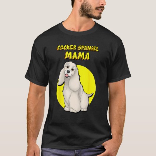 T-shirt Cocker Spaniel Mama Buff Cocker Spaniel Dog Mother (Devant)